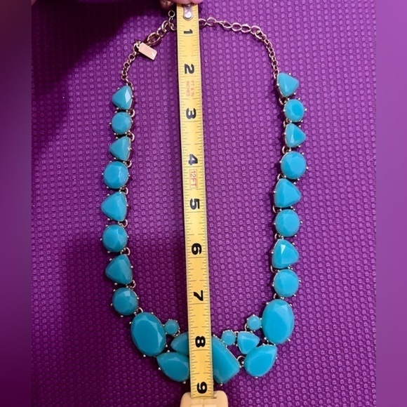 Kate Spade Stone Statement Necklace Green Turquoise. - Picture 6 of 6